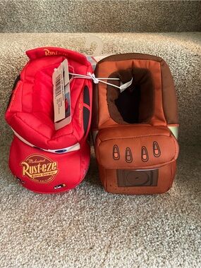 Cars - Rust-eze Lightning McQueen Plush slippers - Red & Brown NWT